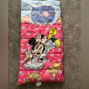 Disney Minnie Mouse 90s Girls Sleeping Bag EUC
